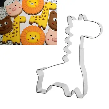 2ks/set Nehrdzavejúcej Ocele Cookie Cutter Formy Roztomilý Žirafa Tvar Fondant Sušienky Pečenie Nástroje Cukru Plavidlá Pekáreň Pečenie