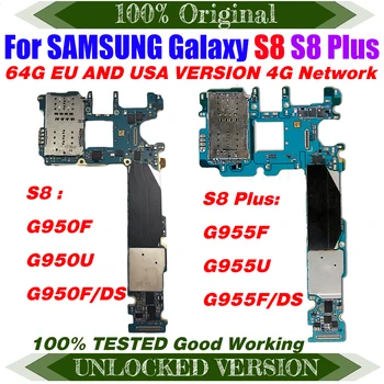 Celý Pracovný Pôvodné Odomknutý Samsung Galaxy S8 9Plus s10 Plus 64GB Doske Logiky Doska MB
