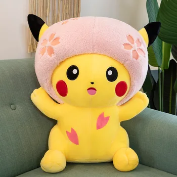 Pokemon Anime Kawaii Cherry Blossom Pikachu Plyšové Hračky Roztomilý Vankúš Mäkký Plyšové Bábiky Cartoon Hračky pre Deti Narodeninám