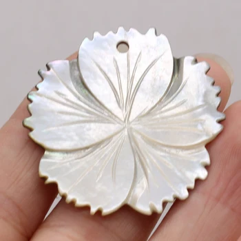 3pc Prírodné Sladkovodné Shell Prívesok Bieleho Plášťa Kvet Voľné Korálky zobrazili kľúčové tlačidlá Pre Šperky, Takže DIY Náhrdelníky Náušnice Príslušenstvo