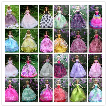 20 Ks Bábiku Šaty Ručné Šaty Šaty, Oblečenie Pre Bábiku Barbie doprava Zadarmo, Rôzne Farby
