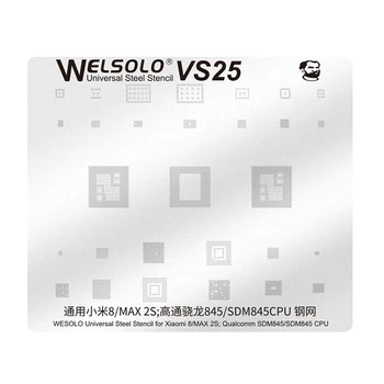 Mechanik VS25 BGA Reballing Šablóny pre Xiao Mi 8 Mix 2s Qualcomm 845 SDM845 CPU RAM Výkon Zvukového Čipu IC Dič Rastlín Čistý Oka