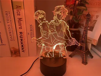 3D Lampy, Spálňa Decor Dieťa Deti Narodeninám Manga Gadget DropshippingBanana Ryby Led Nočné Svetlo Anime