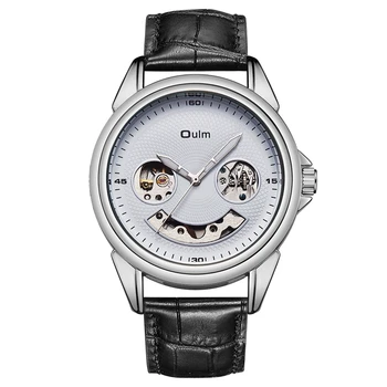 2019 Nové Oulm Značky Mužov Business Mechanické Hodinky pravej Kože Kostra Luxusné Nepremokavé Automatické Hodinky horloges mannen