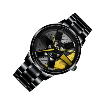 Pánske Športové Hodinky Náramkové Ornament Duté Dizajn Mechanické Muž Náramkové hodinky Módne Dekor Príslušenstvo Mužské Hodinky Žlté