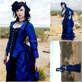 Vlastné-madeOn predaj R-038 19 storočia Dobové Kostýmy Viktoriánskej Gothic Lolita šaty/Občianskej Vojny Southern Belle Halloween šaty