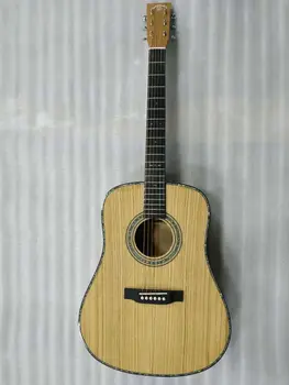 doprava zadarmo na všetky pevné európskej oakwood dreadnought gitara telo abalone custom handmade 14 pražce 41 palcov akustická gitara