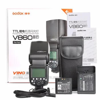 Godox Ving V860II-F Speedlite Li-ion Batéria Flash Rýchlo HSS Pre Fuji Fotoaparát Fujifilm X-Pro2 X-T20 X-T1 X-T2 X-Pro1 X100F Fotoaparát