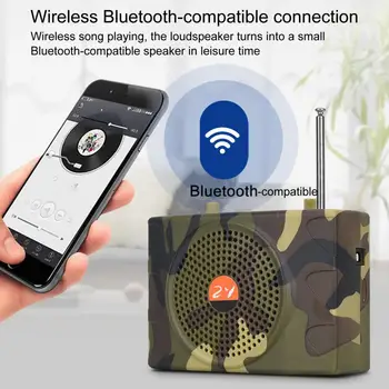 E-898 Megaphone HiFi Inteligentnej Redukcie Šumu Infračervené Diaľkové ovládanie Kamufláž Bluetooth-kompatibilné Bezdrôtové pripojenie MP3 Reproduktor