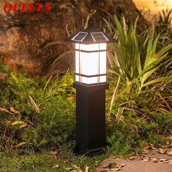 OUFULA Vonkajšie Slnečné Trávnik Lampa LED Svetlo Klasických Nepremokavé Domov pre Villa Záhradné Dekorácie