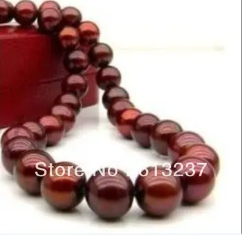 Veľkoobchodná cena móda 10 mm čokoláda shell simulované-pearl okrúhle korálky náhrdelník reťaze odkaz šperky, náhrdelníky 18-palcové MY2019