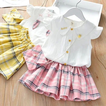 Dievčatá oblečenie sady, detské letné baby bavlna fashion tričko šaty 2 ks tepláky pre bebe dievčatá, deti behanie vyhovuje 2021