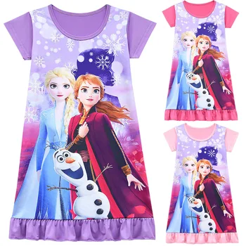 Letný Sneh Kráľovná, Princezná Kostým Dievčatá Oblečenie Elsa Cartoon Šaty Deti Vianočné Party Šaty Princezná Oblečenie Vestidos