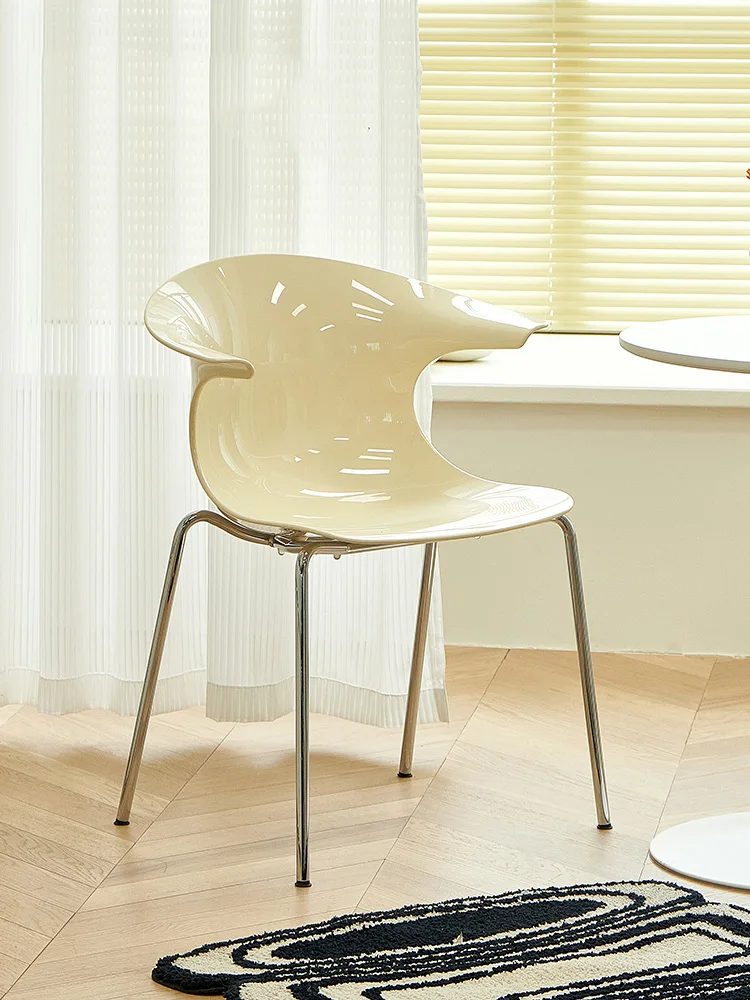 Nordic Jedálenské Stoličky PE Transparentné Plastové Stolice, Luxusná Obývacia Izba Kreslo Moderný bytový Nábytok Design Voľný čas Stoličky Stoličky Obrázok 0