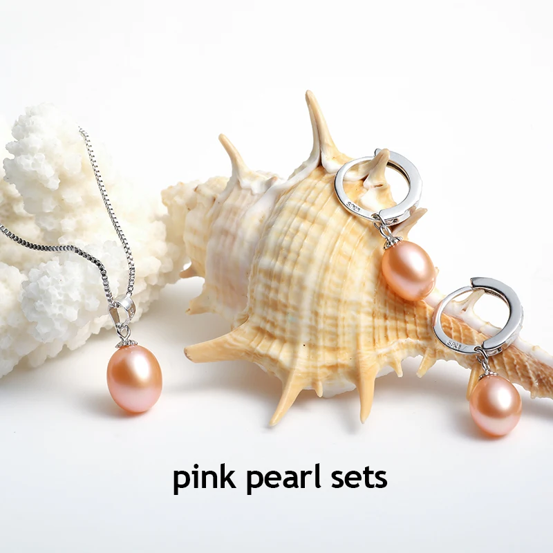 HENGSHENG Populárne Žien Pearl Šperky Sady, Zásnubný Šperk Set Pre Ženy, Svadobné Kapela, Najvyššej Kvality Náhrdelník&Náušnice Nastaviť Obrázok 1
