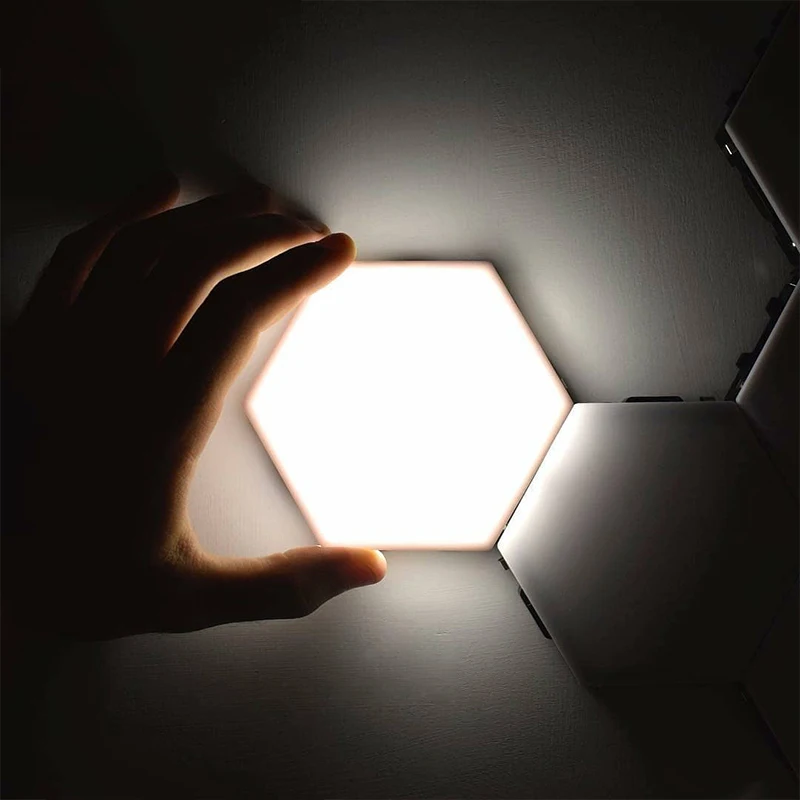 Moderné LED Nočné Svetlo Quantum Modulárny Citlivé Lampa Biela Dekor Trojuholník Touch Osvetlenie, Nočné Lampy, Interiérové Svietidlá Obrázok 1