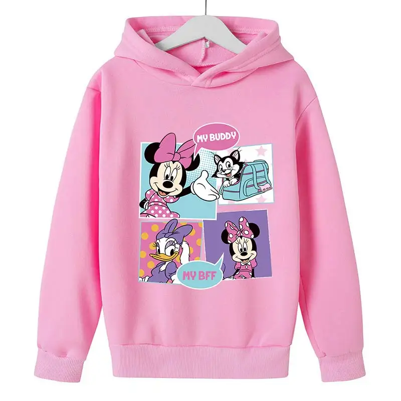 deti oblečenie dievčatá chlapci oblečenie Donald Duck Mickey Mouse Vzor Deti mikina s kapucňou Top Fashion Vonkajšie pulóver Deti Obrázok 5