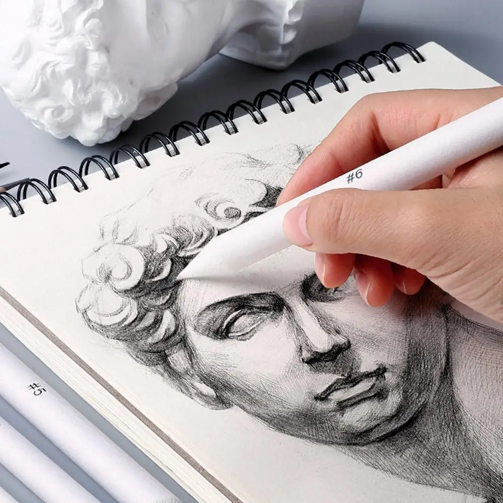 Biela Kresba Perom Rozmazať Peň Stick Pre Ryžový Papier Kresby Uhľom Skicovanie Maľovanie Pero, Papier Rolka Ceruzka Maľovanie Supp R4v3 Obrázok 2