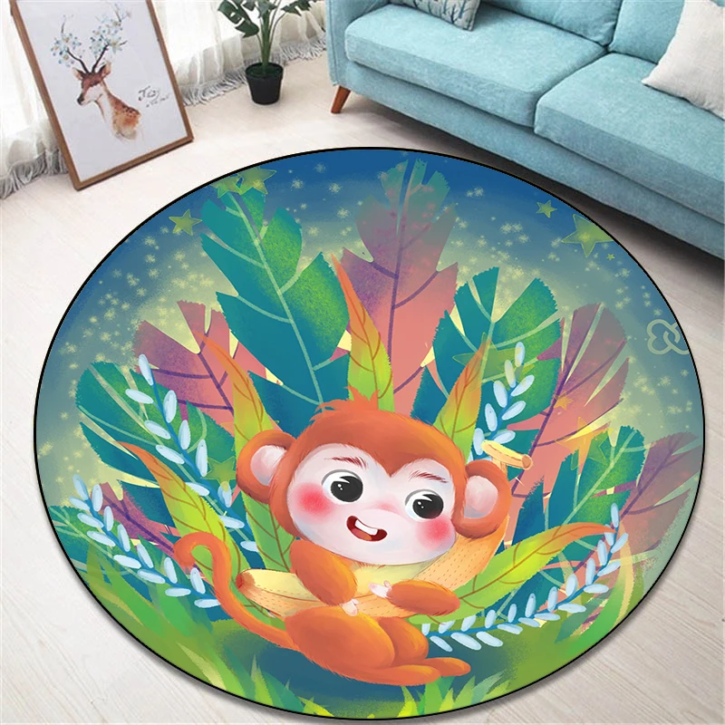 Cartoon Krásne 12 Čínskeho Zverokruhu kolo koberce, rohože obývacia izba koberec izba dekor darčeky umyváreň rohože oblasti koberec Obrázok 1