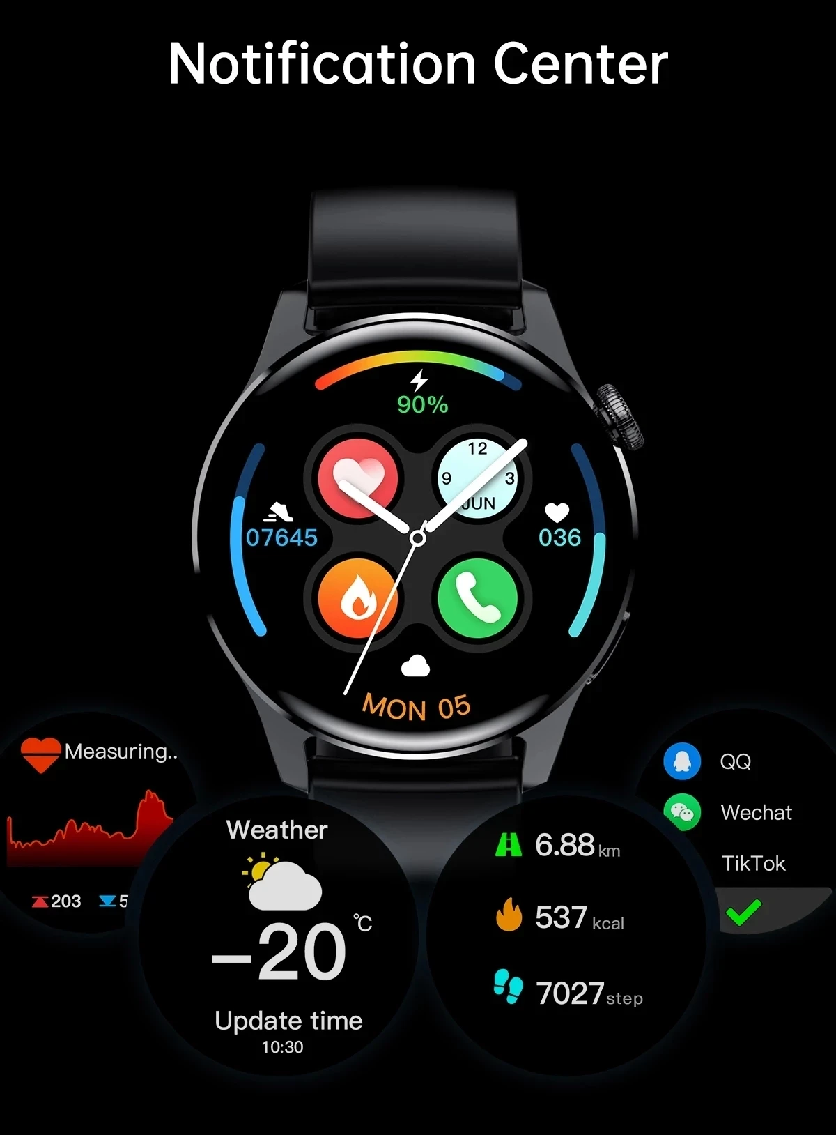 2022 Nové Pre HUAWEI Smart Hodinky Mužov Nepremokavé Šport Fitness Sledovanie Počasia Displej Bluetooth Hovor Smartwatch Pre Android IOS Obrázok 2
