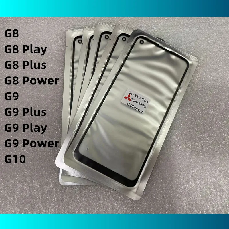 5 ks\Veľa Pre Motorola Moto G8 Plus G8 Moc G9Plus G9 Výkon Hrať G10 LCD Predné Dotykové Obrazovky Objektív Sklo S OCA Lepidlo Náhradné Obrázok 0