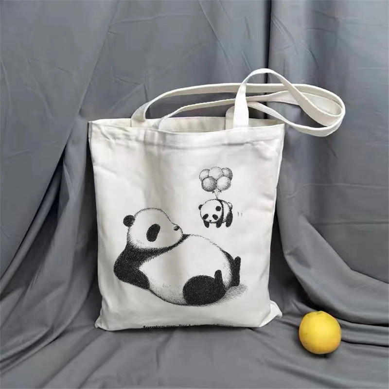 Harajuku Zlá Panda Plátené Tašky Ležérne Módne Veľkú Kapacitu Nové Zábavné Punk Nákupní Taška Cartoon Dámy Ramenní Taška. Obrázok 0
