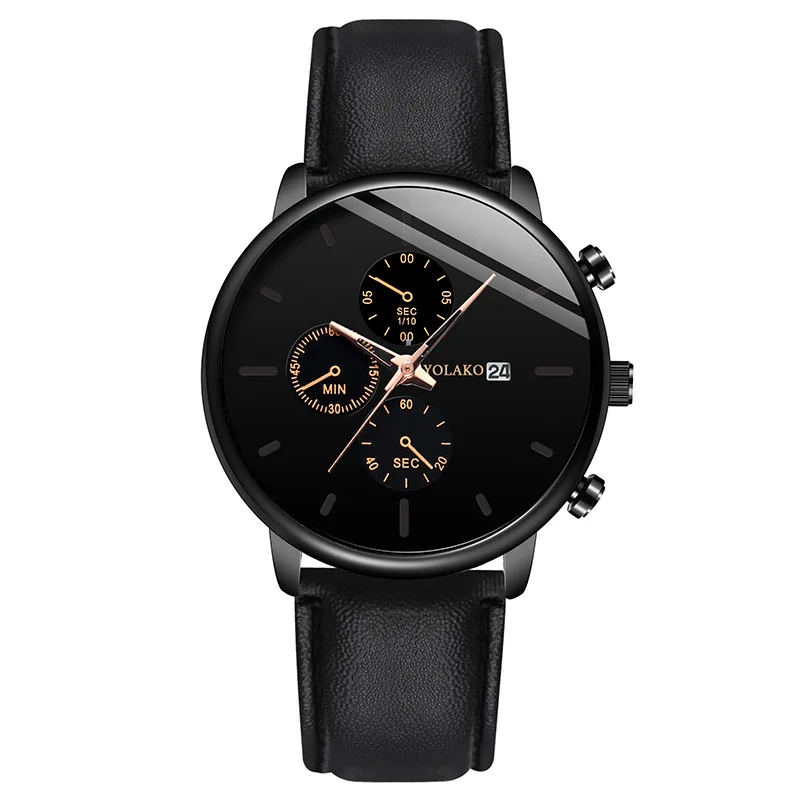 Nový Príchod Módne 2021 mužov kalendár quartz hodinky Dekorácie oči veľké dial náramkové hodinky Relogio Masculino Montre de luxe homme Obrázok 1