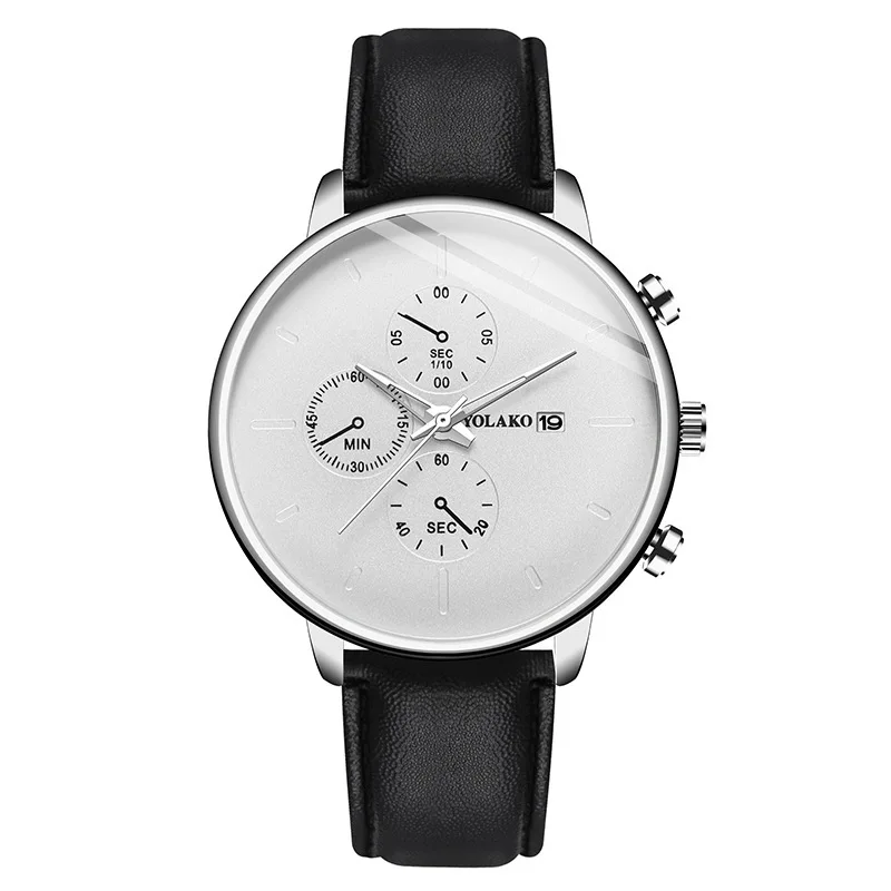 Nový Príchod Módne 2021 mužov kalendár quartz hodinky Dekorácie oči veľké dial náramkové hodinky Relogio Masculino Montre de luxe homme Obrázok 2