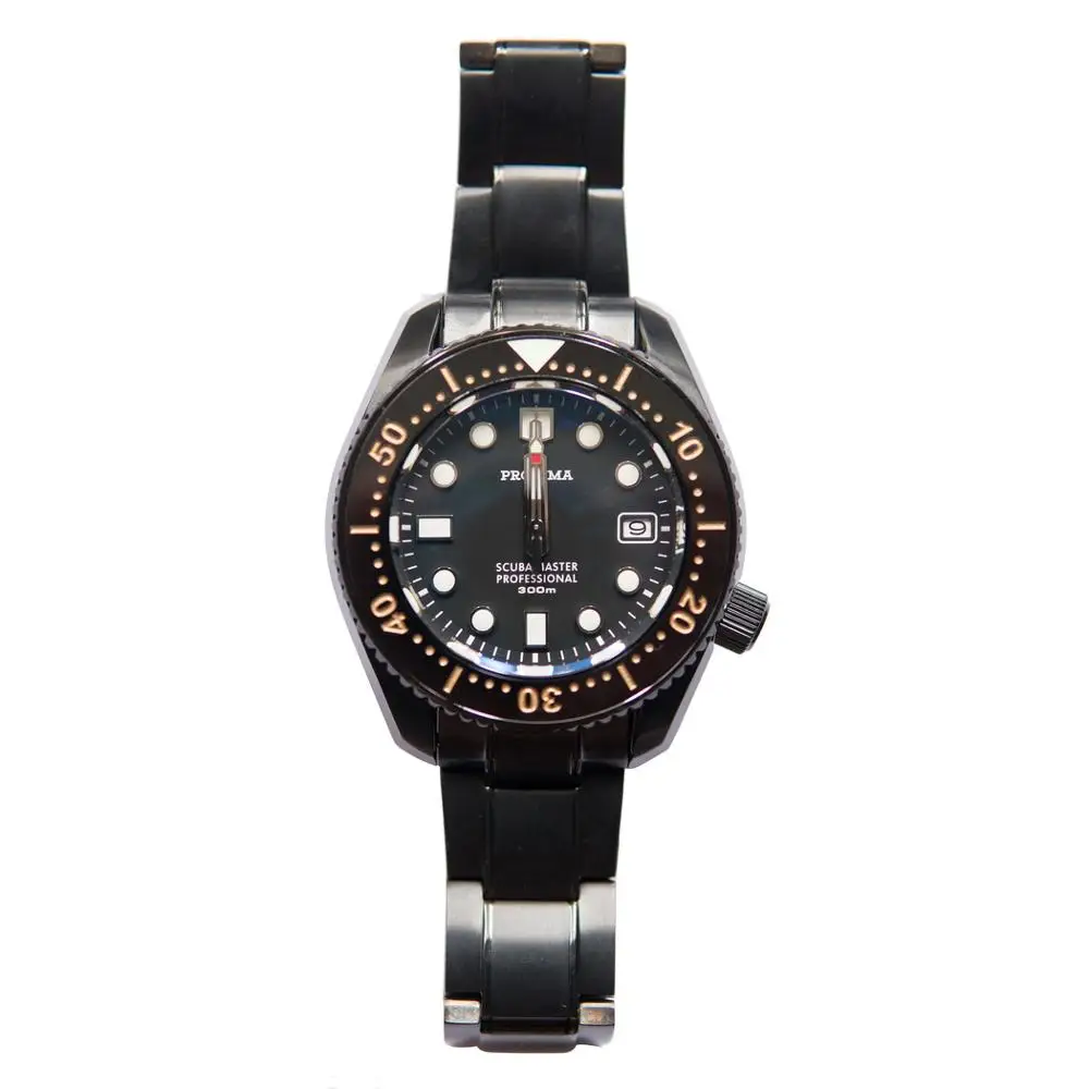 PROXIMA potápačské hodinky pre mužov,pánske automatické hodinky 30 Bar nepremokavé samostatne vietor mechanické náramkové hodinky NH35 sapphire keramická fazeta Obrázok 0