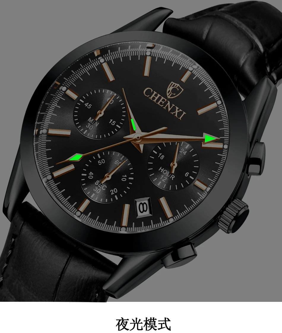 2021 Nové Quartz Náramkové Hodinky Pre Pánske Top Značky Luxusný Športový Kalendár Svetelný Nepremokavé AAA Čierne Náramkové hodinky Špeciálne Ponuky Obrázok 2