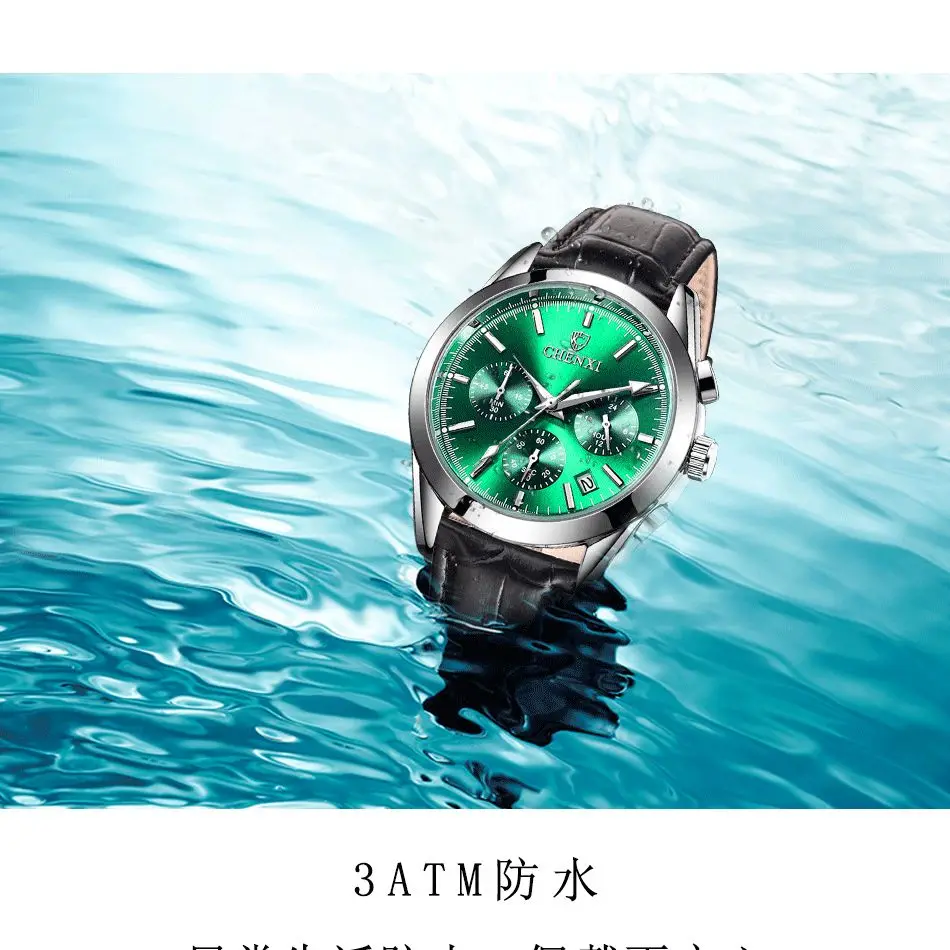 2021 Nové Quartz Náramkové Hodinky Pre Pánske Top Značky Luxusný Športový Kalendár Svetelný Nepremokavé AAA Čierne Náramkové hodinky Špeciálne Ponuky Obrázok 3