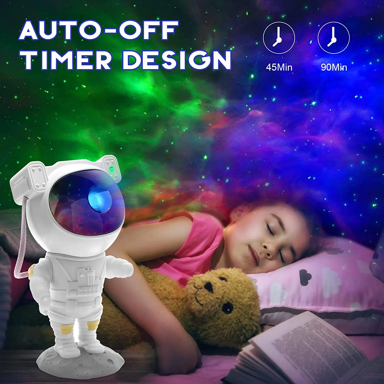 Hviezda Projektor Galaxy Nočné Svetlo pre Deti Astronaut Hmlovina Stropné Svetlo Led Projektor pre Spálňa, herňa, Domáce Kino Obrázok 4